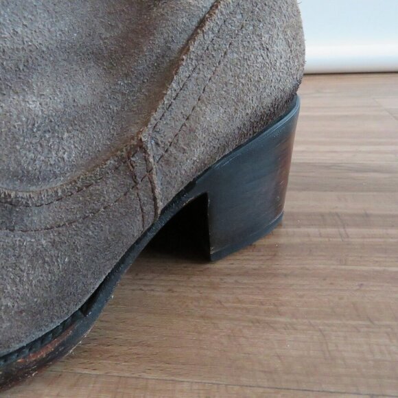 FREEBIRD BY STEVEN Salt Distressed Suede Bootie Boots in Taupe Gray - Size 6 - Picture 5 of 16